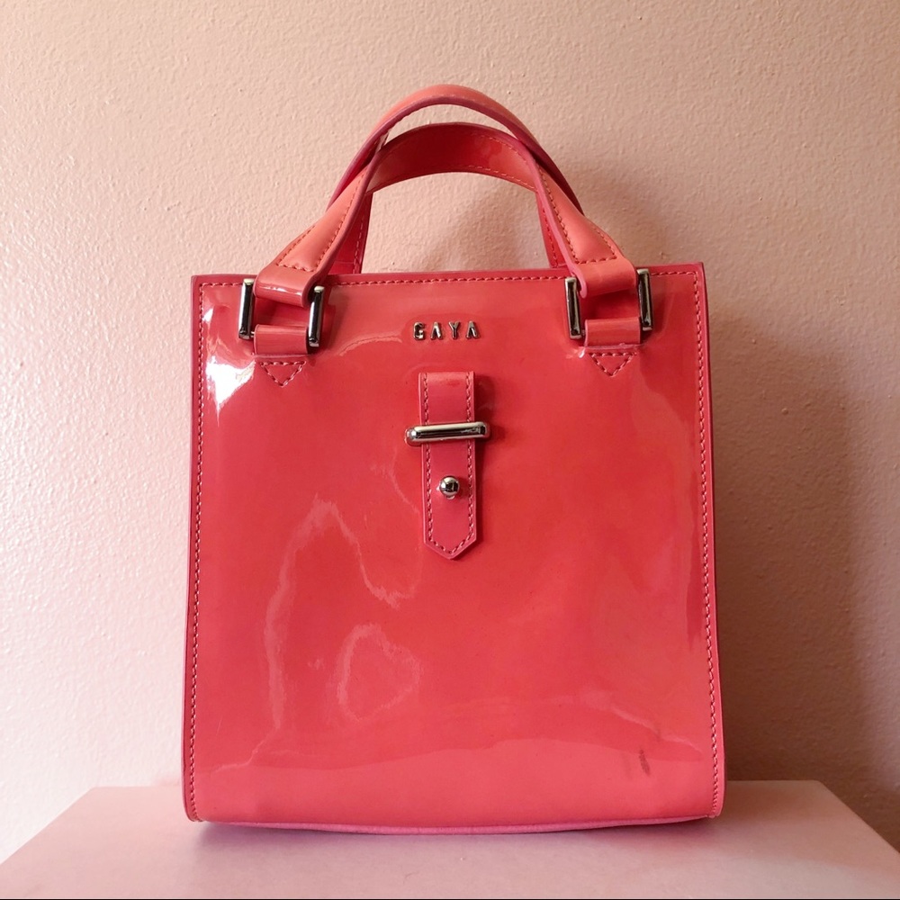 GAYA Coral Patent Crossbody Bag